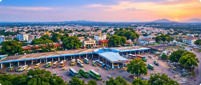 Mattuthavani bus stand and city